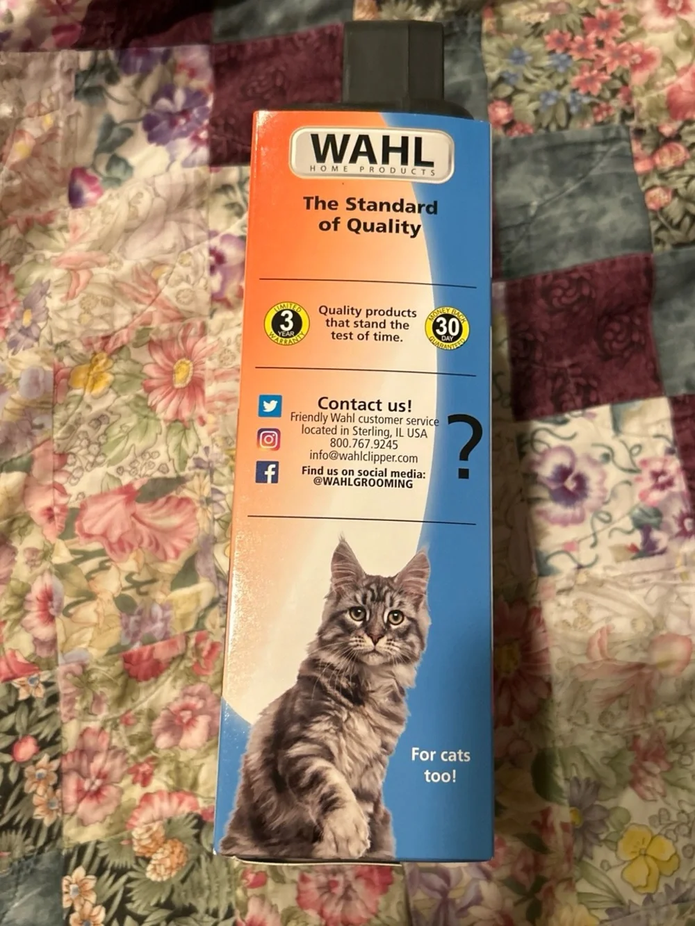 Wahl Pet Nail Grinder Packaging in Orange and Blue